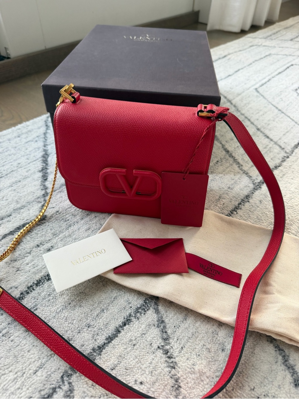 Valentino Garavani Red VSLING Small Crossbody Bag
